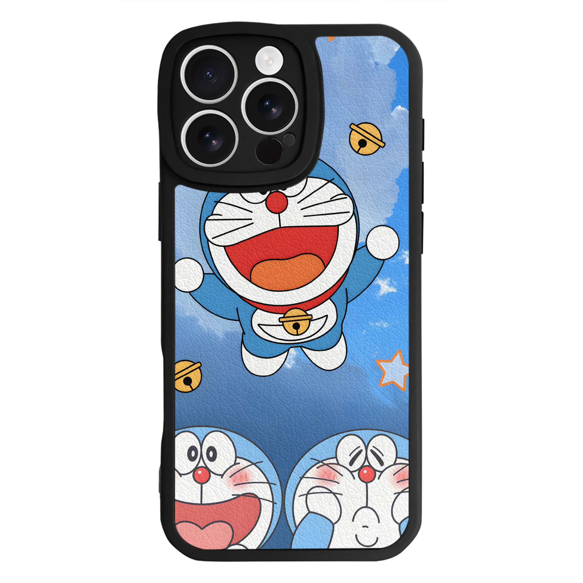 （画像用） ドラえもん Doraemon 【iPhone 16シリーズ対応】シリコンスマホケース（レザー調） 材質：シリコン